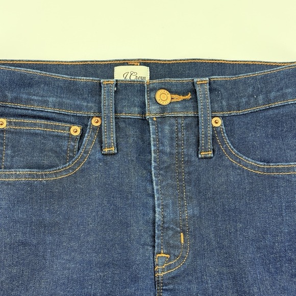J.CREW Women's Size 27 9" Toothpick Stretch Skinny Blue Jeans High-rise Zip Fly - Picture 9 of 13